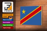 Holzschild Flagge DR Kongo 18x12cm Flag democratic Congo