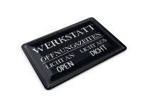 Blechpostkarte Spruch 14x10 cm Werkstatt...