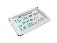 Blechpostkarte Spruch 14x10cm wenn du das beste möchtest musst Deko Schild
