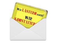 Blechpostkarte Spruch 14x10 cm wir lästern nicht konstatieren Deko Schild