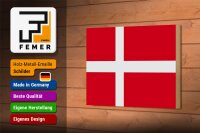 Holzschild Flagge Dänemark 18x12cm Flag of Denmark