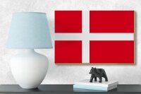 Holzschild Flagge Dänemark 18x12cm Flag of Denmark