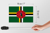 Holzschild Flagge Dominicas 18x12cm Flag of Dominica