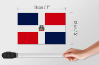 Holzschild Flagge Dominikanische Republik 18x12cm Flag