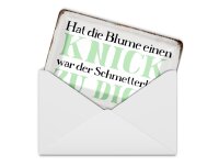Blechpostkarte Spruch 14x10cm Blume Knick Schmetterling dick Deko Schild