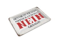 Blechpostkarte Spruch 14x10 cm meine Katze hat nein...