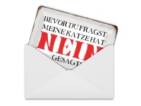 Blechpostkarte Spruch 14x10 cm meine Katze hat nein gesagt Deko Schild