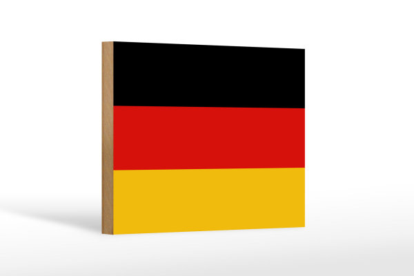 Holzschild Flagge Deutschlands 18x12 cm Flag of Germany Dekoration