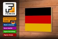 Holzschild Flagge Deutschlands 18x12 cm Flag of Germany Dekoration