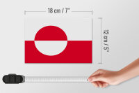 Holzschild Flagge Grönlands 18x12 cm flag of Greenland Dekoration