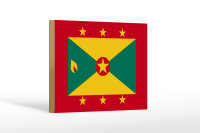 Holzschild Flagge Grenadas 18x12 cm Flag of Grenada...