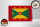 Holzschild Flagge Grenadas 18x12 cm Flag of Grenada Dekoration