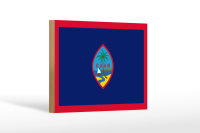 Holzschild Flagge Guams 18x12 cm Flag of Guam Dekoration