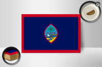 Holzschild Flagge Guams 18x12 cm Flag of Guam Dekoration