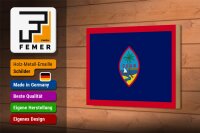 Holzschild Flagge Guams 18x12 cm Flag of Guam Dekoration