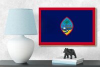Holzschild Flagge Guams 18x12 cm Flag of Guam Dekoration