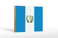Holzschild Flagge Guatemalas 18x12 cm Flag of Guatemala Dekoration
