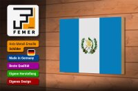 Holzschild Flagge Guatemalas 18x12 cm Flag of Guatemala Dekoration