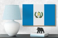 Holzschild Flagge Guatemalas 18x12 cm Flag of Guatemala Dekoration