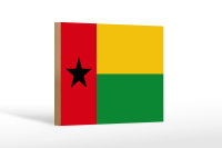 Holzschild Flagge Guinea-Bissaus 18x12 cm Guinea-Bissau...