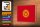 Holzschild Flagge Kirgisistans 18x12 cm Flag of Kyrgyzstan Dekoration