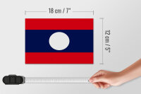 Holzschild Flagge Laos 18x12 cm Flag of Laos Dekoration