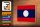 Holzschild Flagge Laos 18x12 cm Flag of Laos Dekoration
