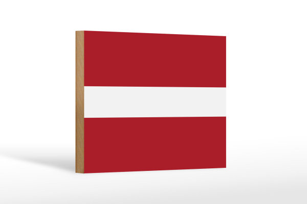Holzschild Flagge Lettlands 18x12 cm Flag of Latvia Dekoration
