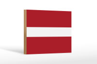 Holzschild Flagge Lettlands 18x12 cm Flag of Latvia Dekoration