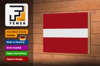 Holzschild Flagge Lettlands 18x12 cm Flag of Latvia Dekoration