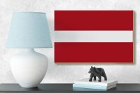 Holzschild Flagge Lettlands 18x12 cm Flag of Latvia Dekoration