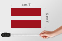 Holzschild Flagge Lettlands 18x12 cm Flag of Latvia Dekoration