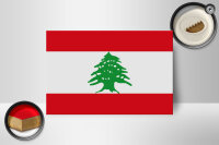 Holzschild Flagge Libanon 18x12 cm Flag of Lebanon Dekoration