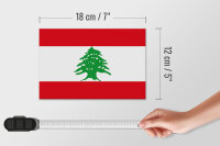 Holzschild Flagge Libanon 18x12 cm Flag of Lebanon Dekoration