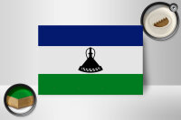 Holzschild Flagge Lesothos 18x12 cm Flag of Lesotho Dekoration