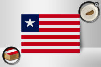 Holzschild Flagge Liberias 18x12 cm Flag of Liberia Dekoration
