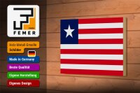 Holzschild Flagge Liberias 18x12 cm Flag of Liberia Dekoration