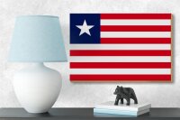 Holzschild Flagge Liberias 18x12 cm Flag of Liberia Dekoration