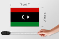 Holzschild Flagge Libyens 18x12 cm Flag of Libya Dekoration