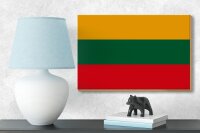 Holzschild Flagge Litauens 18x12 cm Flag of Lithuania Dekoration