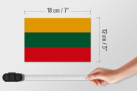 Holzschild Flagge Litauens 18x12 cm Flag of Lithuania Dekoration