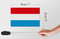 Holzschild Flagge Luxemburgs 18x12 cm Flag of Luxembourg Dekoration