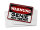 Blechpostkarte Hinweis 14x10 cm Warnung Genie am Werk Metall Deko Schild