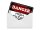 Blechpostkarte Hinweis 14x10 cm Danger high voltage Metall Deko Schild