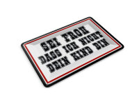 Blechpostkarte Spruch 14x10cm sei froh ich nicht dein Kind bin Deko Schild