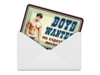 Blechpostkarte Pinup 14x10 cm Boys wanted no experience Metall Deko Schild