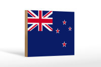 Holzschild Flagge Neuseelands 18x12 cm Flag of New...