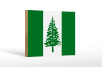 Holzschild Flagge Norfolkinsel 18x12cm Flag Norfolk...