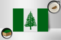 Holzschild Flagge Norfolkinsel 18x12cm Flag Norfolk Island Dekoration