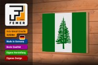 Holzschild Flagge Norfolkinsel 18x12cm Flag Norfolk Island Dekoration